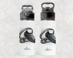 Personalised rugby water bottle, rugby boots design bottle, rugby gift, flask for rugby