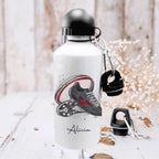 Personalised rugby water bottle, rugby boots design bottle, rugby gift, flask for rugby