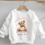 Personalised Father's Day Teddy Bear  Sweatshirt - available in blue or pink