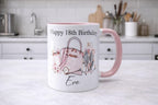 personalised 18th Birthday Mug: Handbag & Heels Design