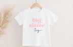 Personalised Big Sister t-shirt, new baby announcement gift for sister, new sister gift