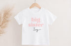 Personalised Big Sister t-shirt, new baby announcement gift for sister, new sister gift