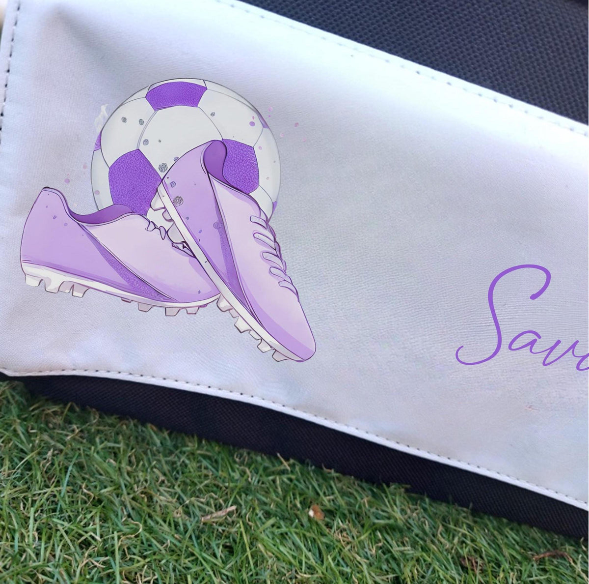 Personalised Lilac Football Boot Bag: football gifts for girls, personalised boot bag