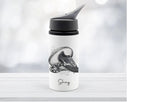 Personalised rugby water bottle, rugby boots design bottle, rugby gift, flask for rugby