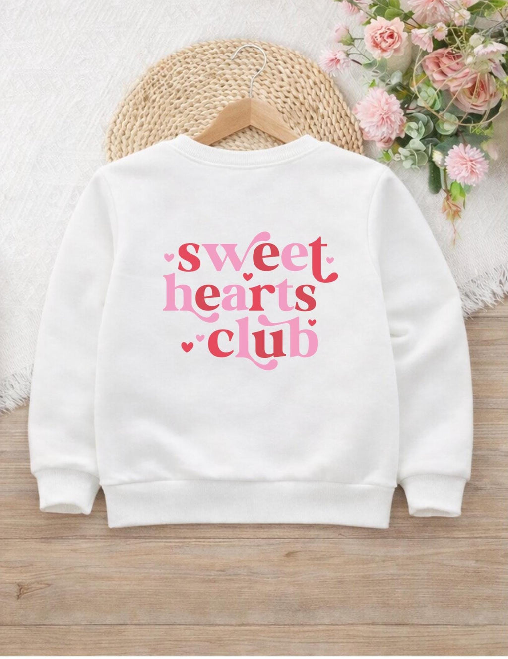 Personalised Sweet Hearts Club Valentine's Day Sweatshirt