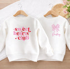 Personalised Sweet Hearts Club Valentine's Day Sweatshirt