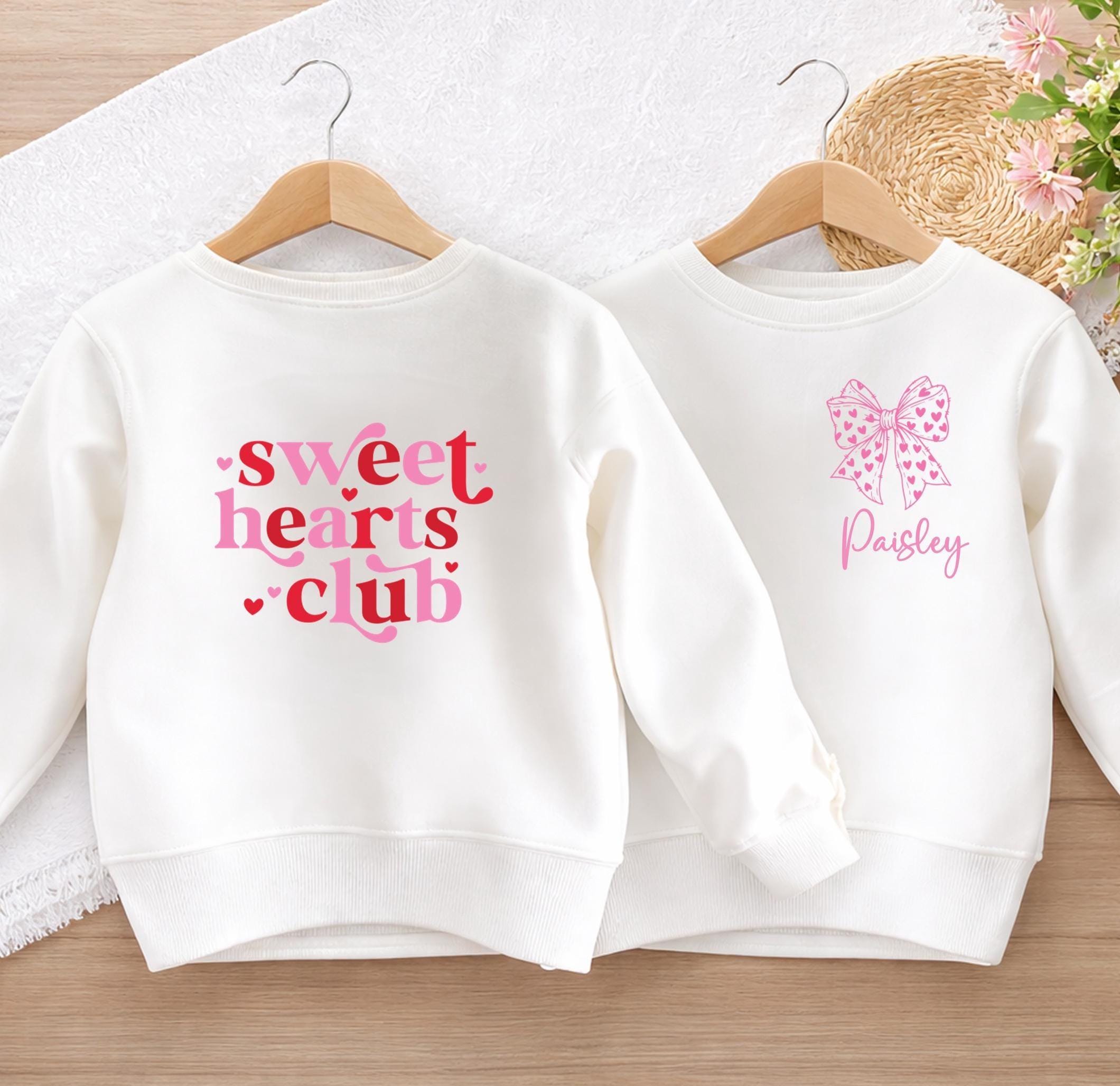Personalised Sweet Hearts Club Valentine's Day Sweatshirt