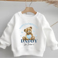 Personalised Father's Day Teddy Bear  Sweatshirt - available in blue or pink