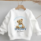 Personalised Father's Day Teddy Bear  Sweatshirt - available in blue or pink