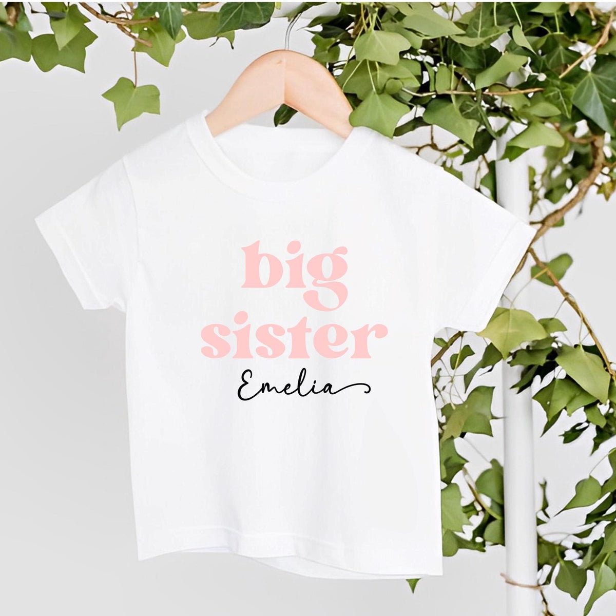Personalised Big Sister t-shirt, new baby announcement gift for sister, new sister gift