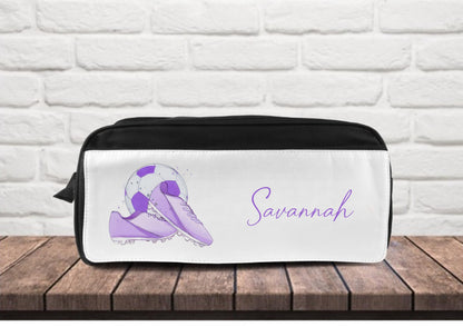 Personalised Lilac Football Boot Bag: football gifts for girls, personalised boot bag