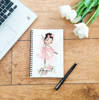 Personalised Ballerina Notebook, dance notes, notebook for dance, personalised notebook for dance class