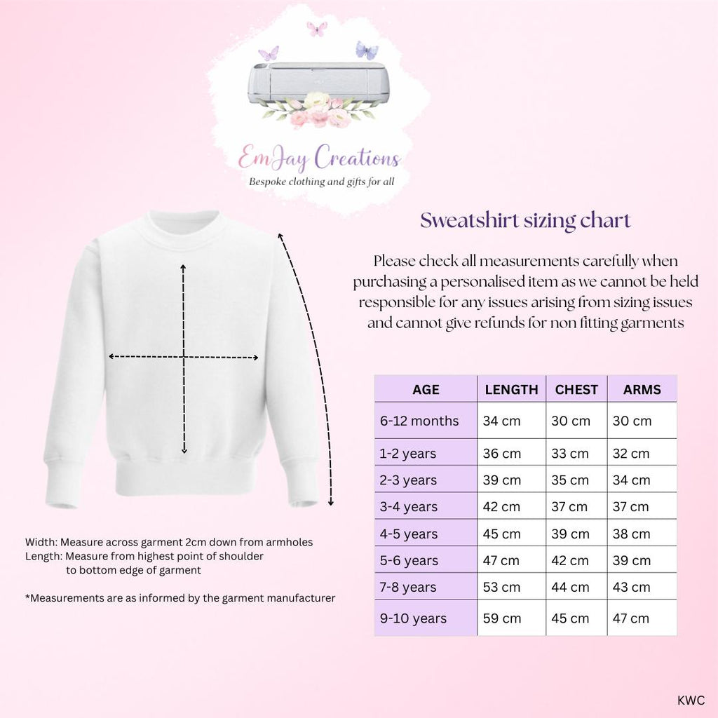 Personalised Big Sister pastel rainbow sweatshirt