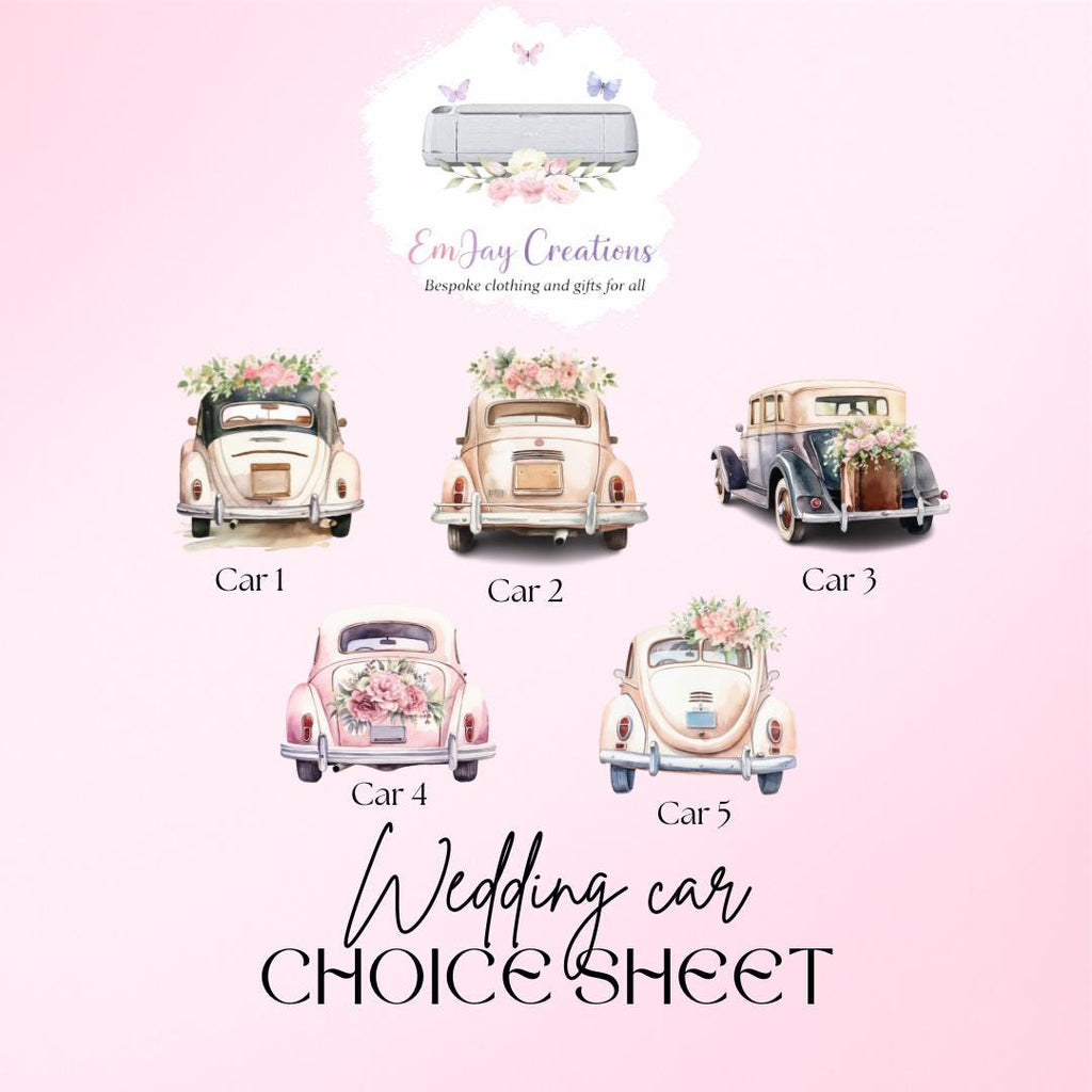 Personalised wedding savings, wedding fund, wedding car moneybox,