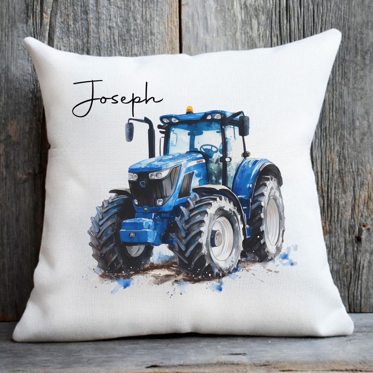 Personalised Tractor cushion, boys bedroom decor, boys farm themed room, boys tractor cushion