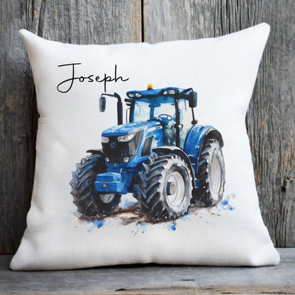 Personalised Tractor cushion, boys bedroom decor, boys farm themed room, boys tractor cushion