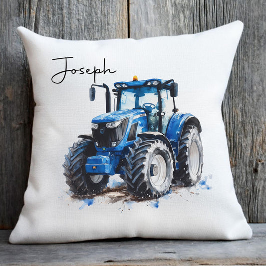 Personalised Tractor cushion, boys bedroom decor, boys farm themed room, boys tractor cushion