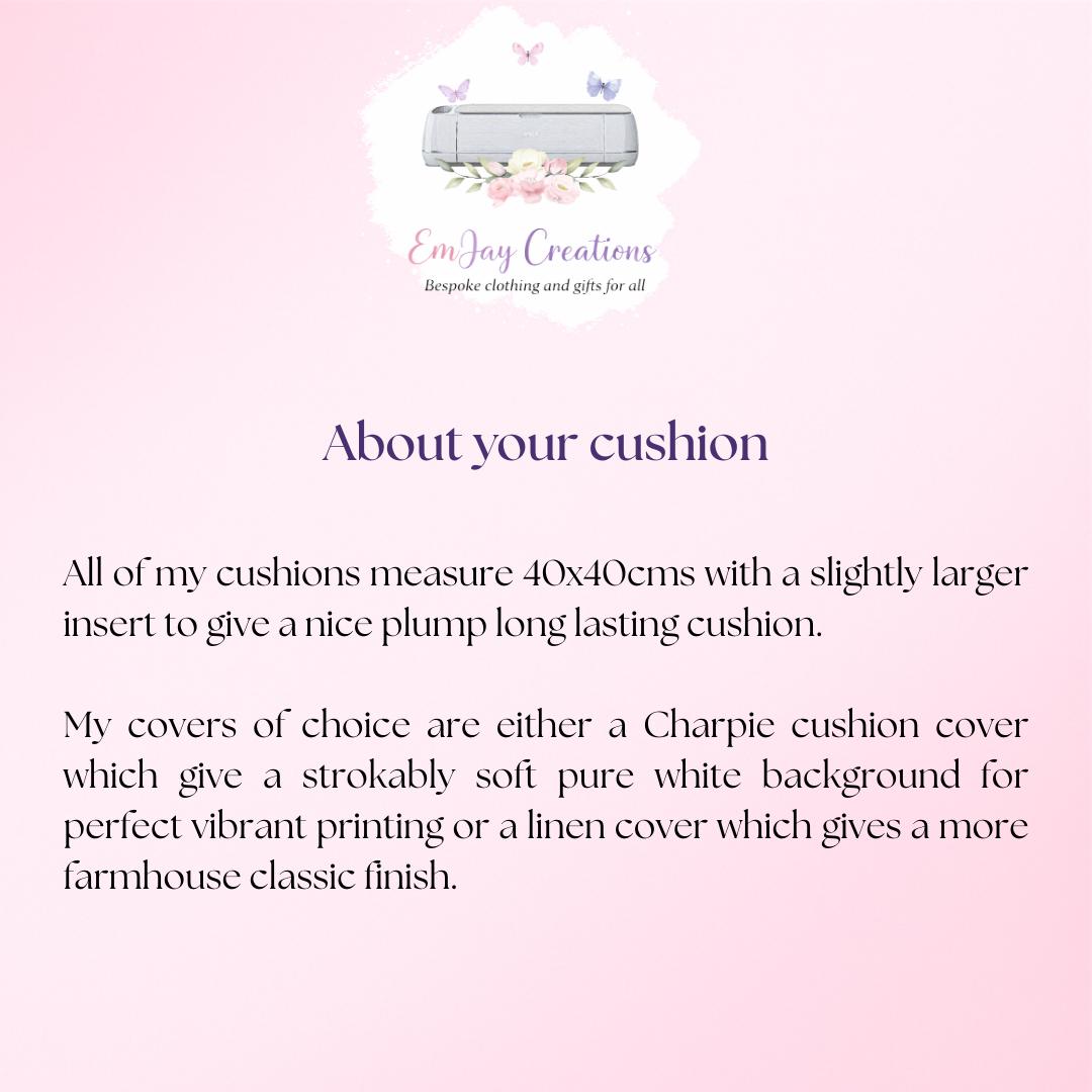 Personalised pencil sketched squirrel cushion, pencil drawn squirrel cushion, squirrel cushion