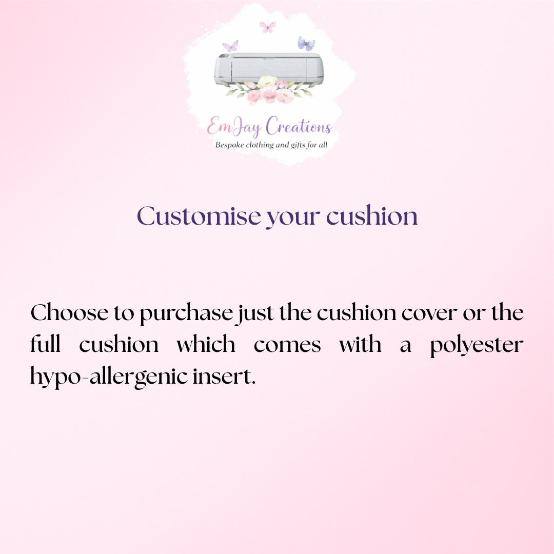 Personalised pencil sketched squirrel cushion, pencil drawn squirrel cushion, squirrel cushion