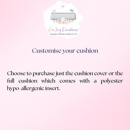 Personalised pencil sketched squirrel cushion, pencil drawn squirrel cushion, squirrel cushion