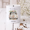 Personalised wedding savings, wedding fund, wedding car moneybox,