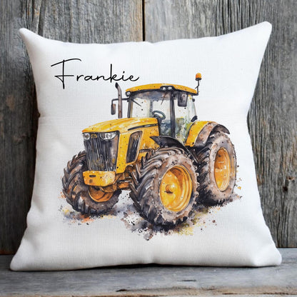 Personalised Tractor cushion, boys bedroom decor, boys farm themed room, boys tractor cushion
