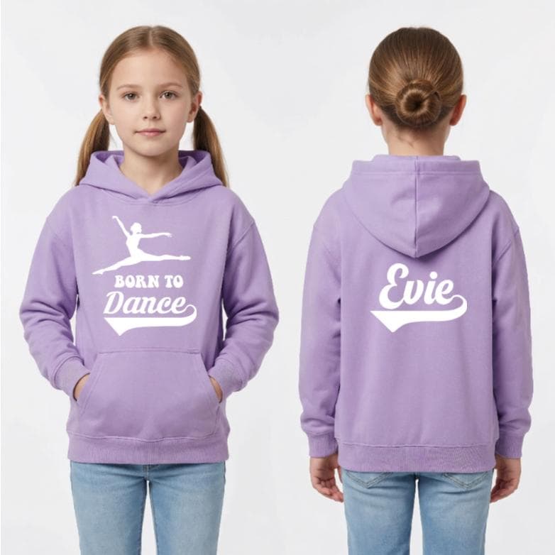Personalised 'Born to Dance' Ballet Hoodie, dancer hoodie, dance kit, gift for dancer