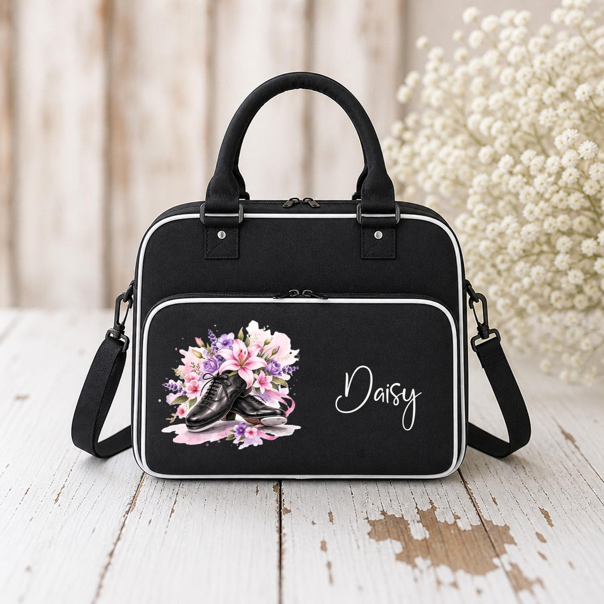Personalised Tap Dance Bag: gift for tap dancer, tap shoe storage bag, personalised dance bag