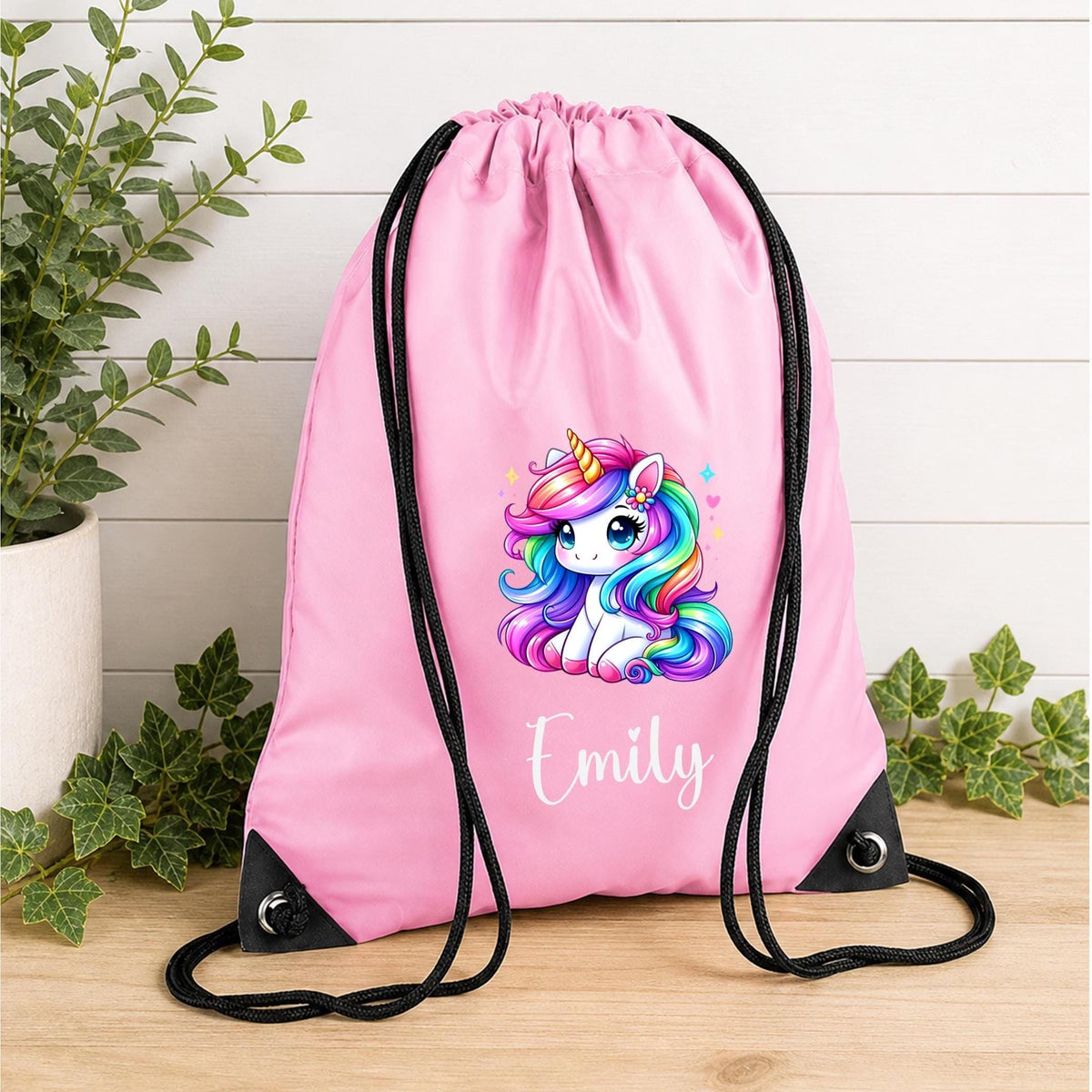 Personalised unicorn PE bag, personalised school bag, unicorn drawstring bag, girl's unicorn PE bag