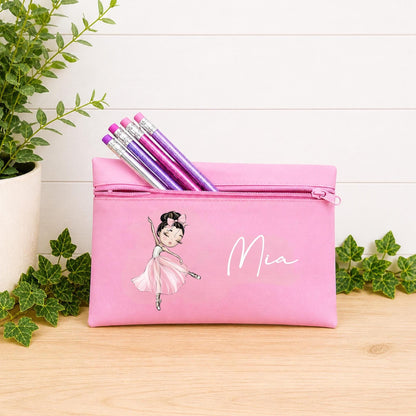 Personalised ballerina pencil case, child's pencil case, ballerina pencil case, personalised pencil case