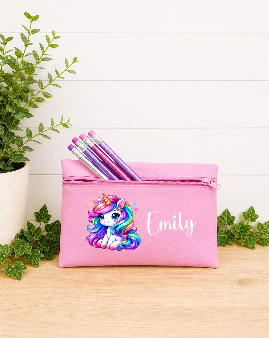 Personalised unicorn pencil case