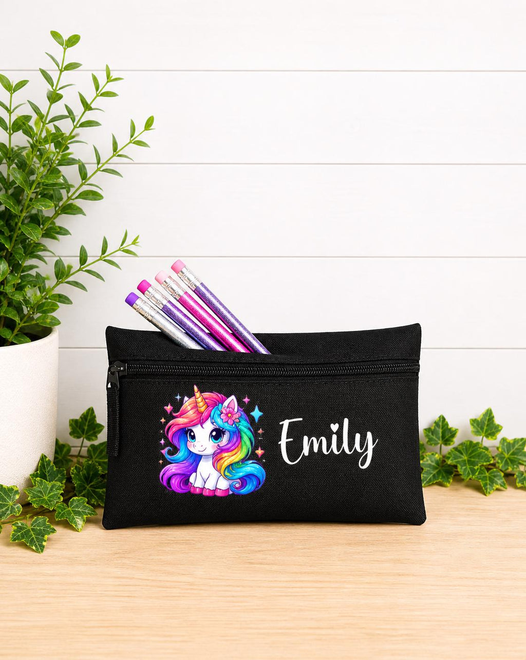 Personalised unicorn pencil case