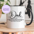 Dad Definitions Mug, Father's Day mug gift, mug for Father's Day, Dad definitions black mug