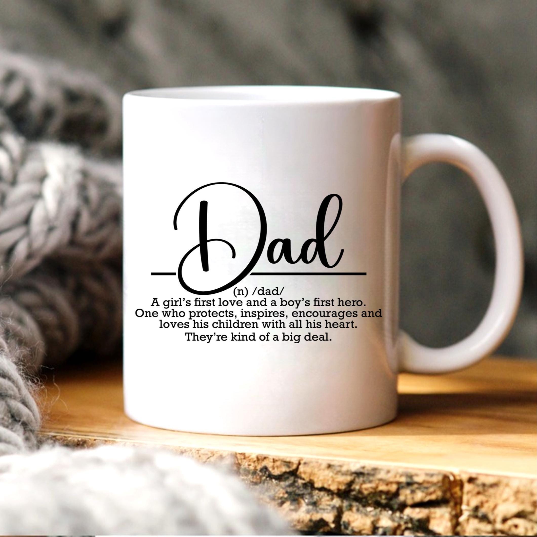Dad Definitions Mug, Father's Day mug gift, mug for Father's Day, Dad definitions black mug