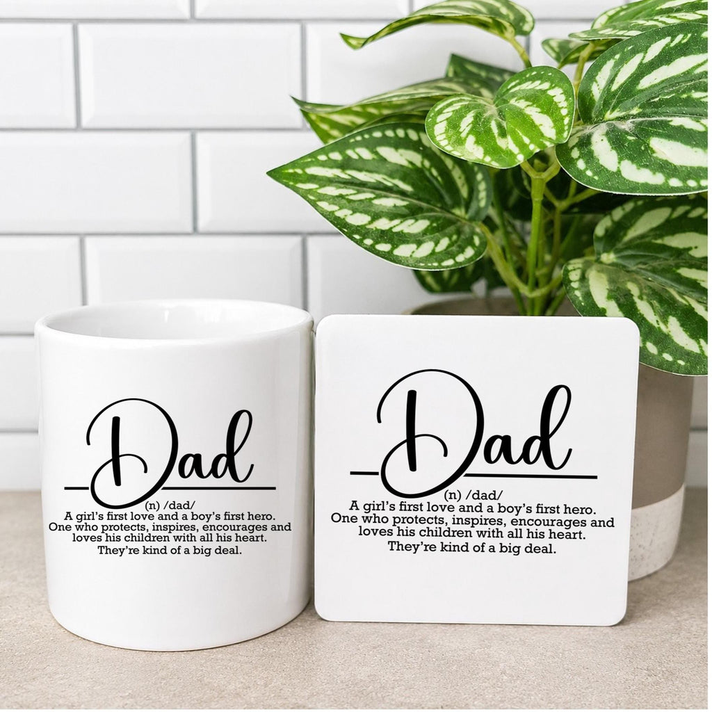 Dad Definitions Mug, Father's Day mug gift, mug for Father's Day, Dad definitions black mug