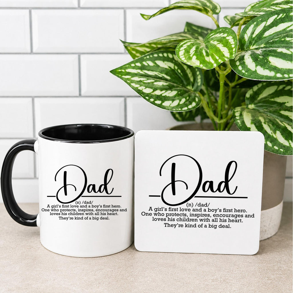Dad Definitions Mug, Father's Day mug gift, mug for Father's Day, Dad definitions black mug