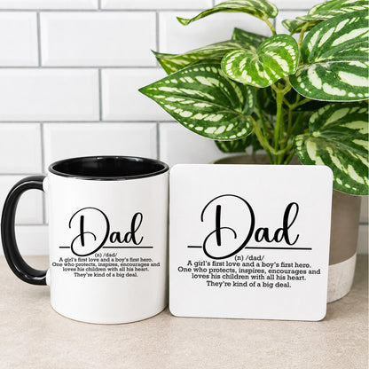 Dad Definitions Mug, Father's Day mug gift, mug for Father's Day, Dad definitions black mug