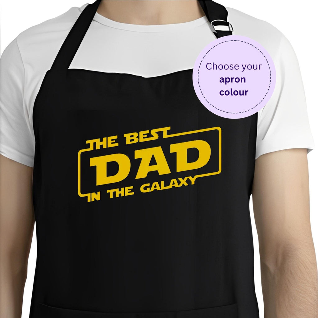 The Best Dad in the Galaxy Apron, Father's Day gift, BBQ apron, aprons for him