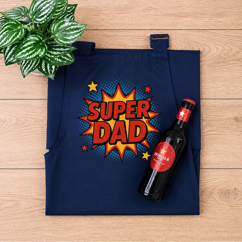 Personalised Super Dad Apron, Father's Day gift, BBQ apron, aprons for him