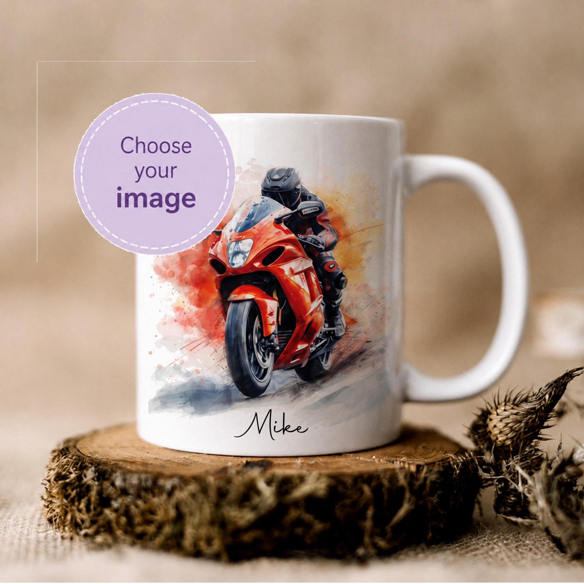 Personalised Motorbike Mug