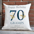 Personalised 70th Birthday Cushion for Dad, 70th Birthday cushion, 70th birthday gift for Grandad