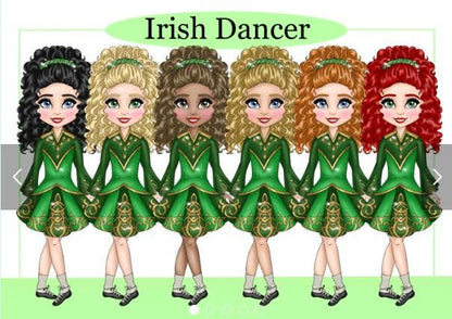Personalised Green Irish Dancer Moneybox