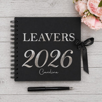 Personalised 2026 School Leaver's scrapbook, autograph book, school gift, signature book, 2026 school leaver gift