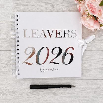 Personalised 2026 School Leaver's scrapbook, autograph book, school gift, signature book, 2026 school leaver gift