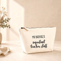 Personalised teacher pencil case, teacher accessory pouch, important teacher stuff bag, teacher gifts