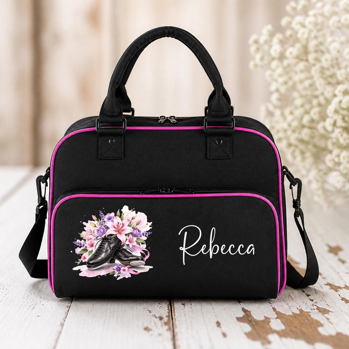Personalised Tap Dance Bag: gift for tap dancer, tap shoe storage bag, personalised dance bag