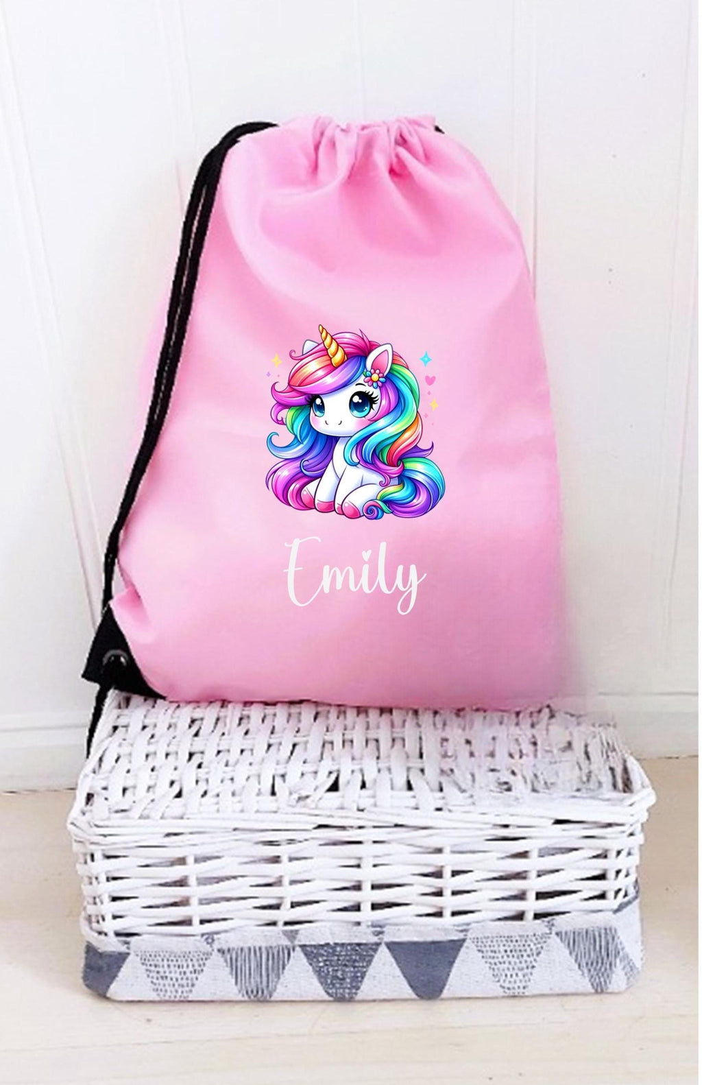 Personalised unicorn PE bag, personalised school bag, unicorn drawstring bag, girl's unicorn PE bag