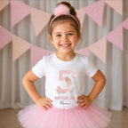 Personalised Ballerina Birthday T-Shirt: Choose your age (1-10)