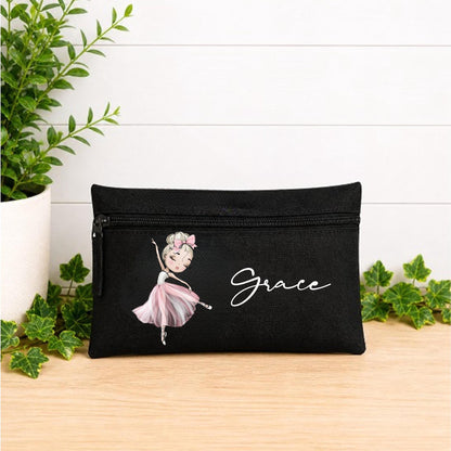 Personalised ballerina pencil case, child's pencil case, ballerina pencil case, personalised pencil case