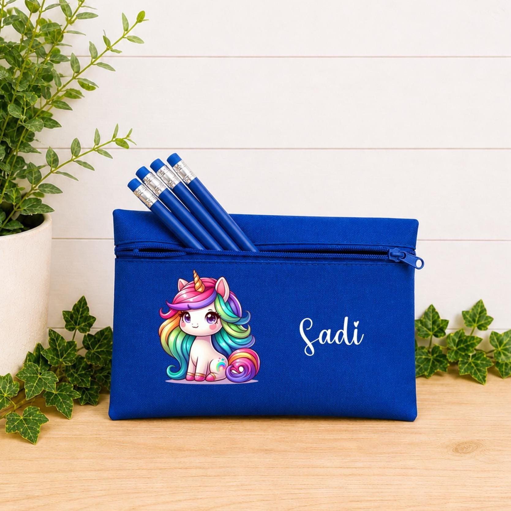 Personalised unicorn pencil case
